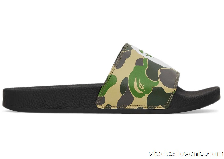 Outlet A Bathing Ape ABC Camo Slide Green 1I30-191-001 GRN