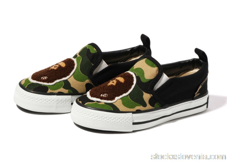 Outlet A Bathing Ape Ape Head Slip On Green ABC Camo (PS) 1I30-391-001 GRN