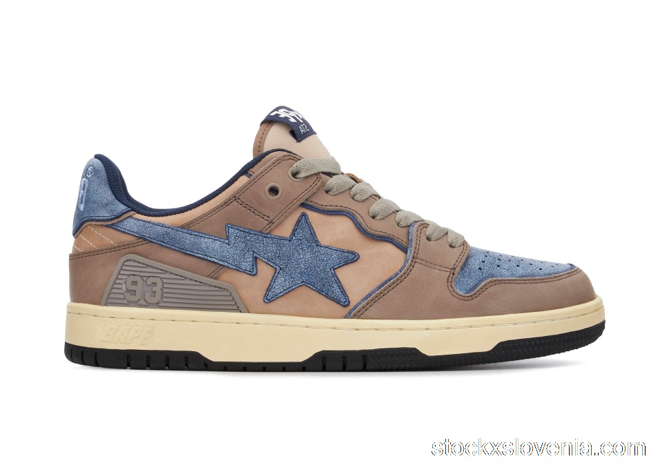 Outlet A Bathing Ape Bape SK8 Sta Vintage Beige Indigo