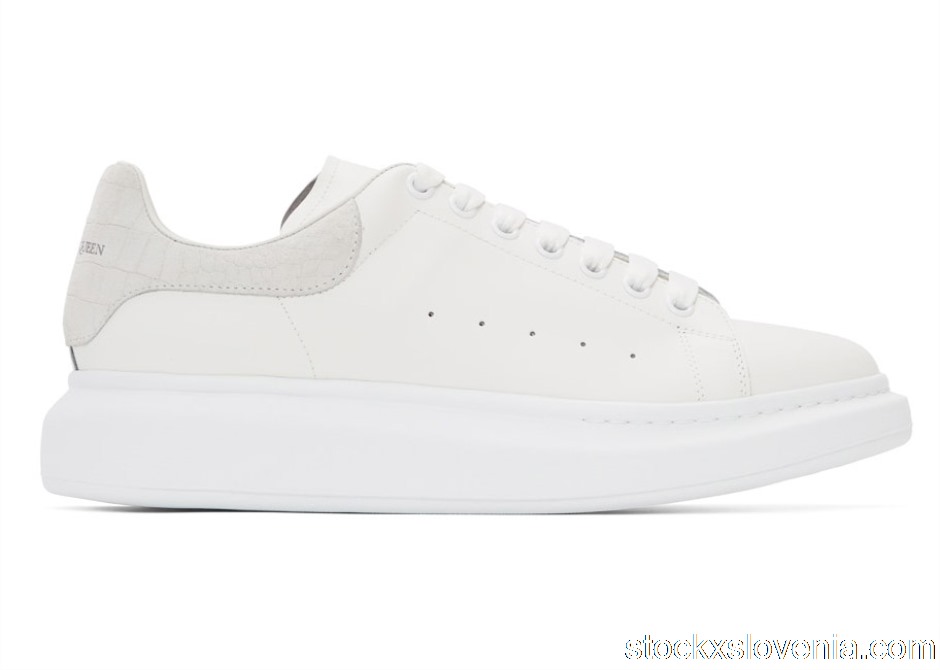 Outlet Alexander McQueen White Croc 625162WHZ4K9068