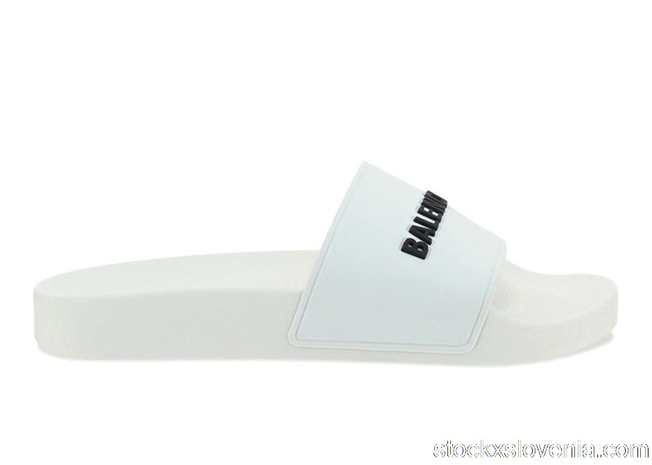 Outlet Balenciaga Pool Slide White White (W) 565547W1S839034