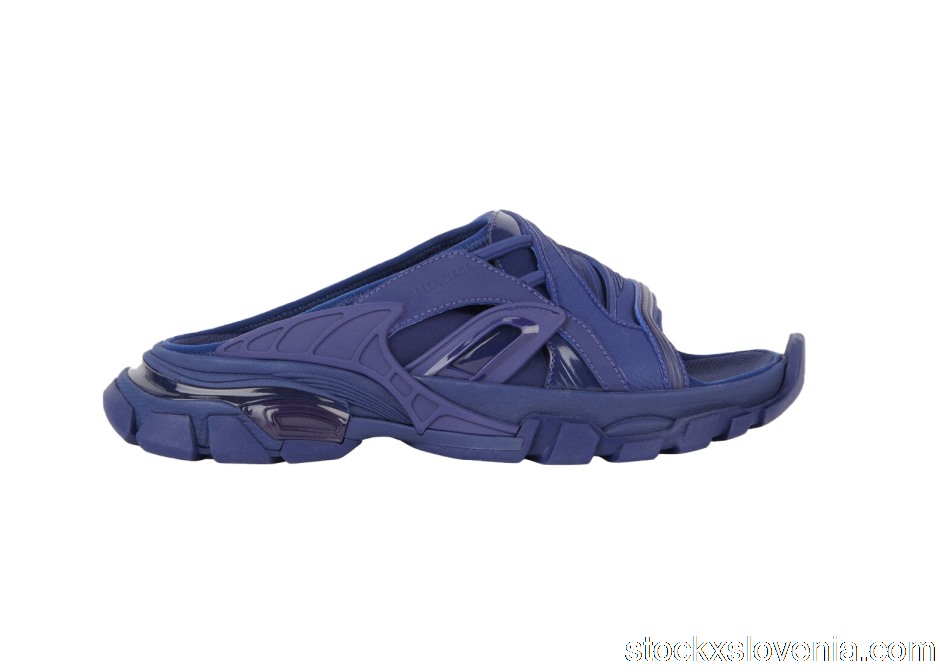 Outlet Balenciaga Track Slide Sandal Dark Navy 618083W2NA14195