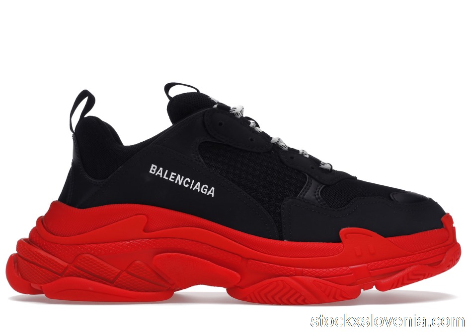 Outlet Balenciaga Triple S Black Red Sole 536737W2FZ11060
