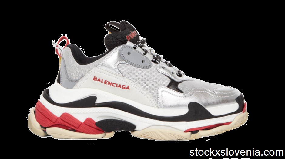 Outlet Balenciaga Triple S Red Silver 2018 (W) 520156 W09O31081