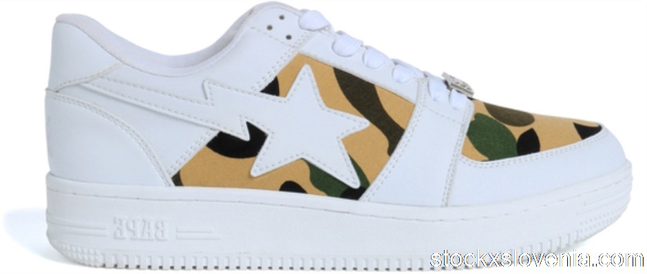 Outlet Bape 1st Camo Bape Sta Low White