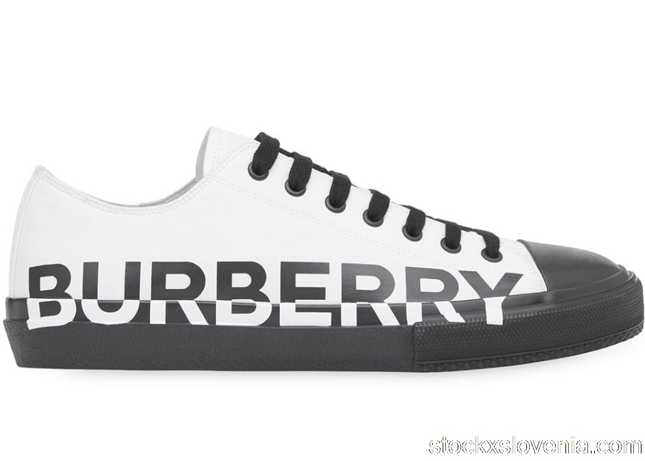 Outlet Burberry Logo Print Two-Tone White Black 8009892