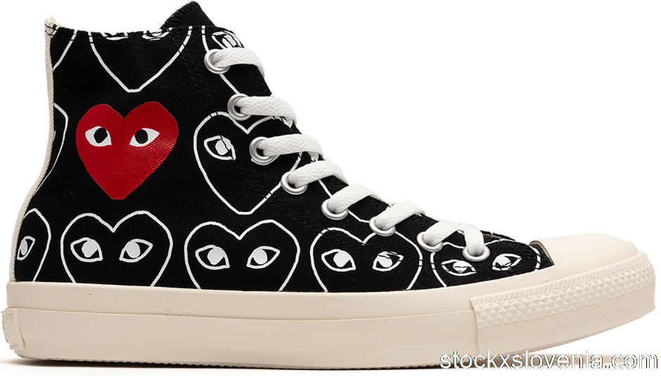 Outlet Converse Chuck Taylor All-Star 70 Hi Comme des Garcons Play All-Over Black