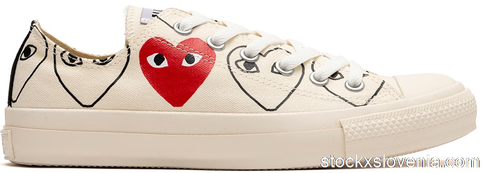 Outlet Converse Chuck Taylor All-Star 70 Ox Comme des Garcons Play All-Over Natural