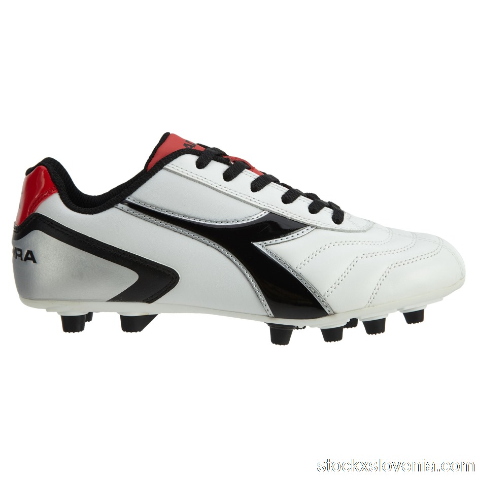 Outlet Diadora Capitano Lt Md Soccer Cleat White Black Red 714014
