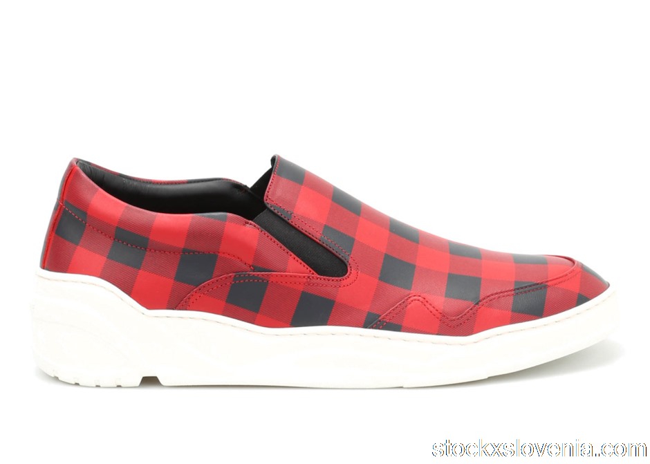 Outlet Dior Slip-On Red Black Plaid 3SN178XGW369