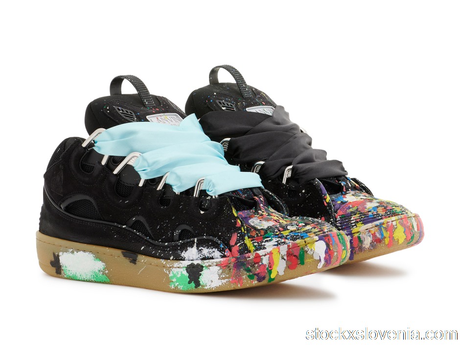 Outlet Lanvin Leather Curb Gallery Dept. Black Multi FM-SKRK11-DRGD-P2210S1