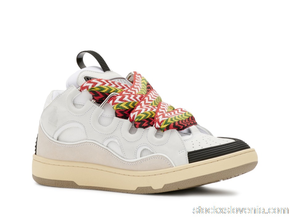 Outlet Lanvin Leather Curb White Black Gum (W) FW-SKDK02-DRA2-A2100