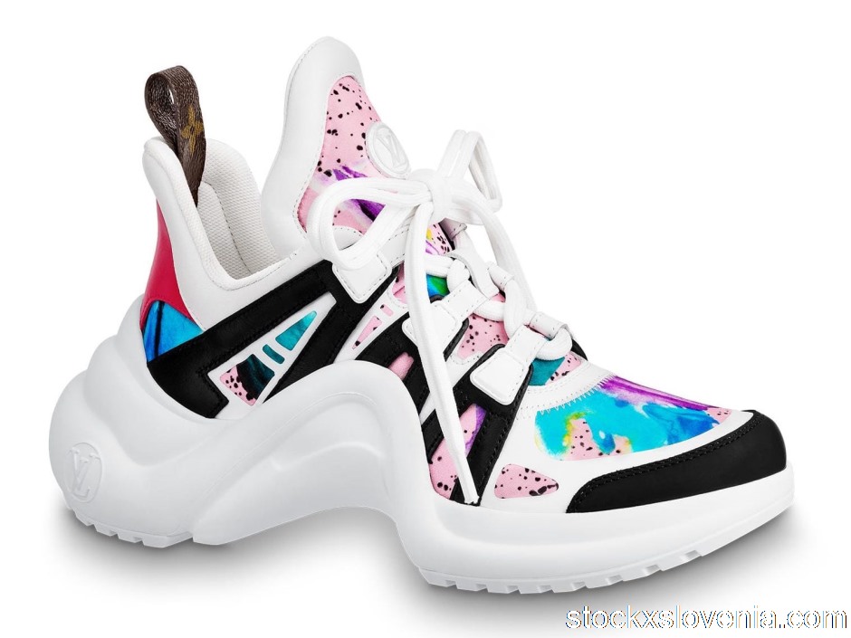 Outlet Louis Vuitton Archlight Trainer Multicolor Rose Clair (W) 1A58BV