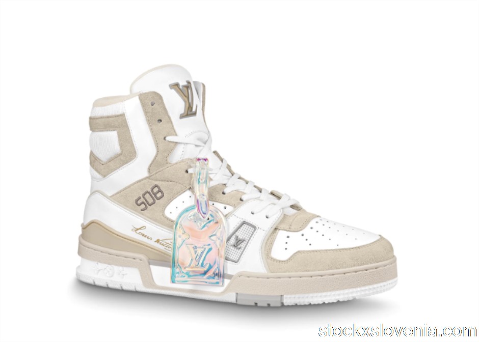 Outlet Louis Vuitton Trainer Sneaker White Iridescent 1A7P27