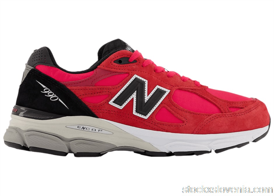 Outlet New Balance 990v3 MiUSA Red Suede M990PL3