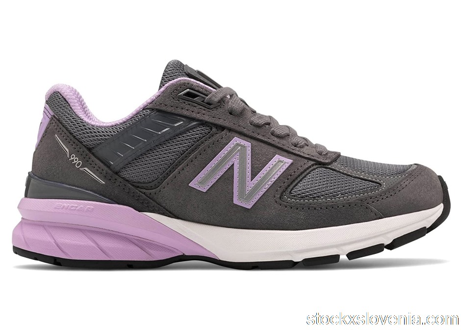 Outlet New Balance 990v5 MiUSA Lead Dark Violet Glow (W) W990DV5