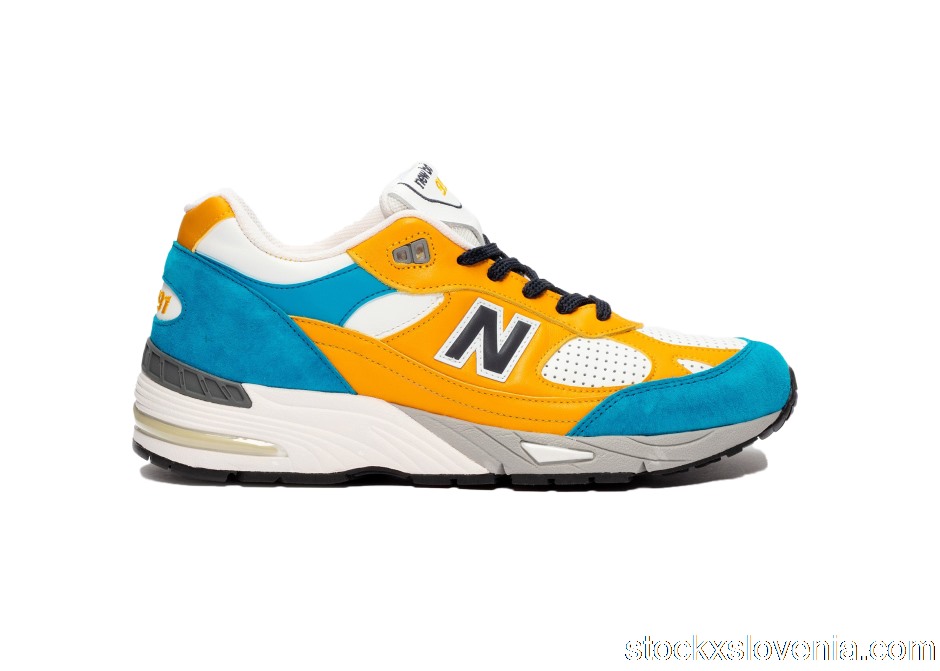 Outlet New Balance 991 MiUK SNS Blue Yellow M991EF
