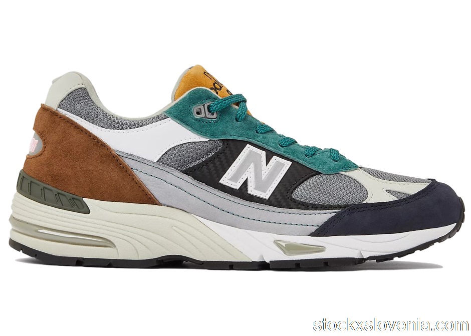Outlet New Balance 991 MiUK Selected Edition Grey Green Brown M991SED