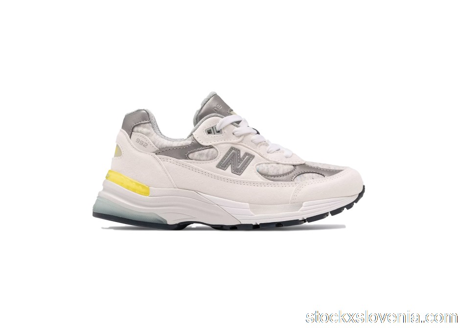 Outlet New Balance 992 MiUSA White Silver Yellow (W) W992FC
