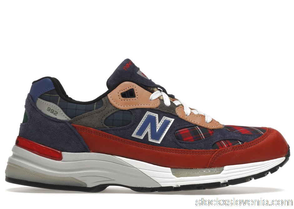 Outlet New Balance 992 Plaid Patchwork