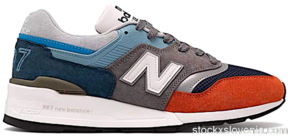 Outlet New Balance 997 Oversized Blue Orange M997NAG