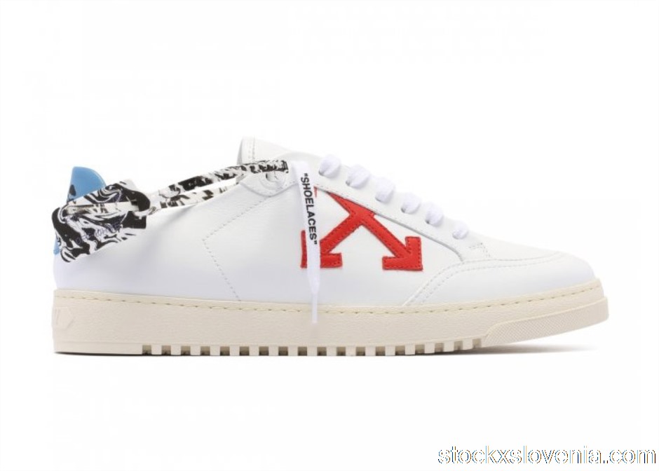 Outlet OFF-WHITE 2.0 Low Top White Red Arrow SS21 OMIA042R21LEA0020125