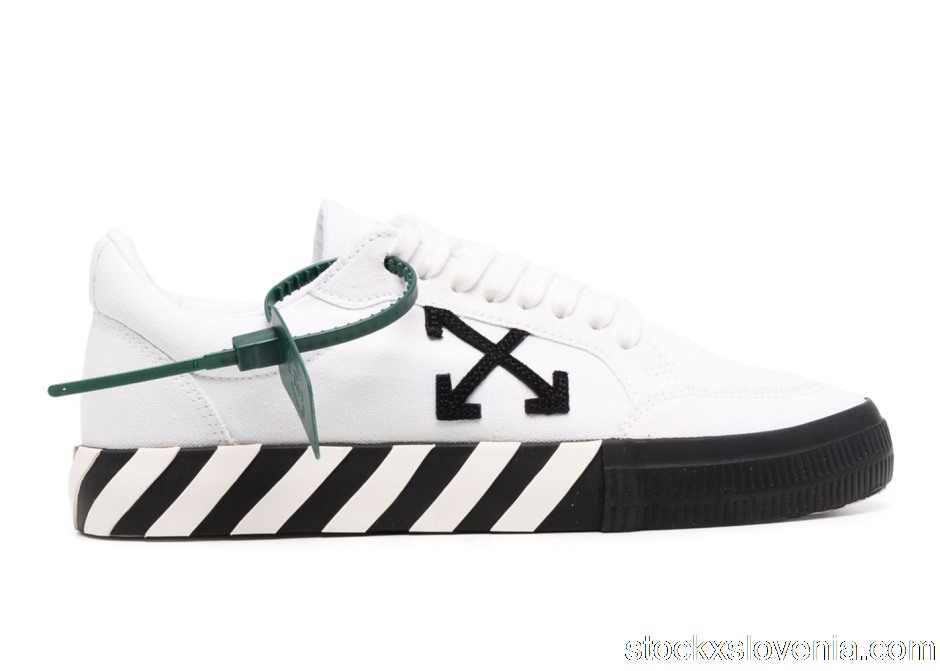 Outlet OFF-WHITE Vulc Low Canvas White Black SS22 OMIA085C99FAB0010110