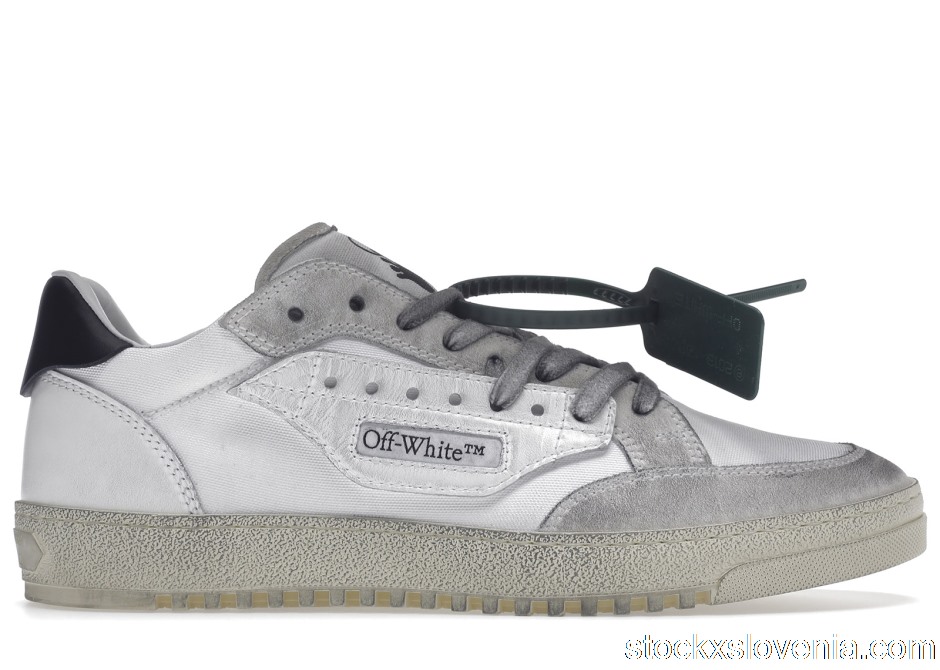 Outlet OFF-WHITE Vulcanized 5.0 Low Top Distressed White White OMIA227S22FAB0020110