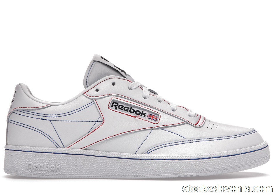 Outlet Reebok Club C 85 Bape White Contrast Stitch Q47367