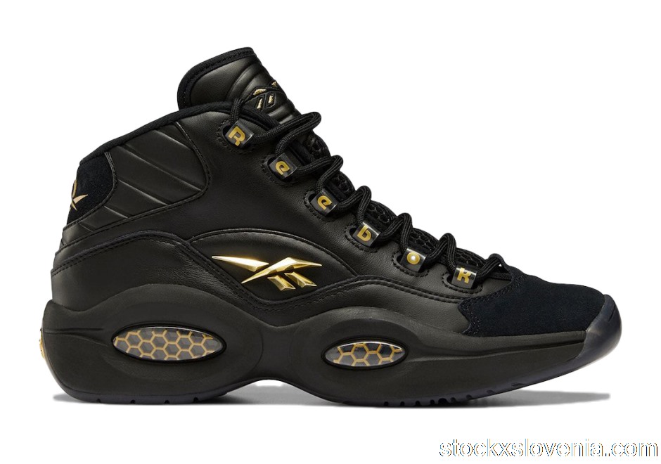 Outlet Reebok Question Mid Black Gold H01308