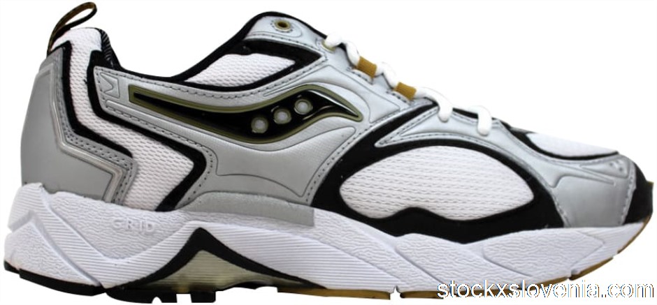 Outlet Saucony Grid Stability MC Wide White/Silver-Gold 212240