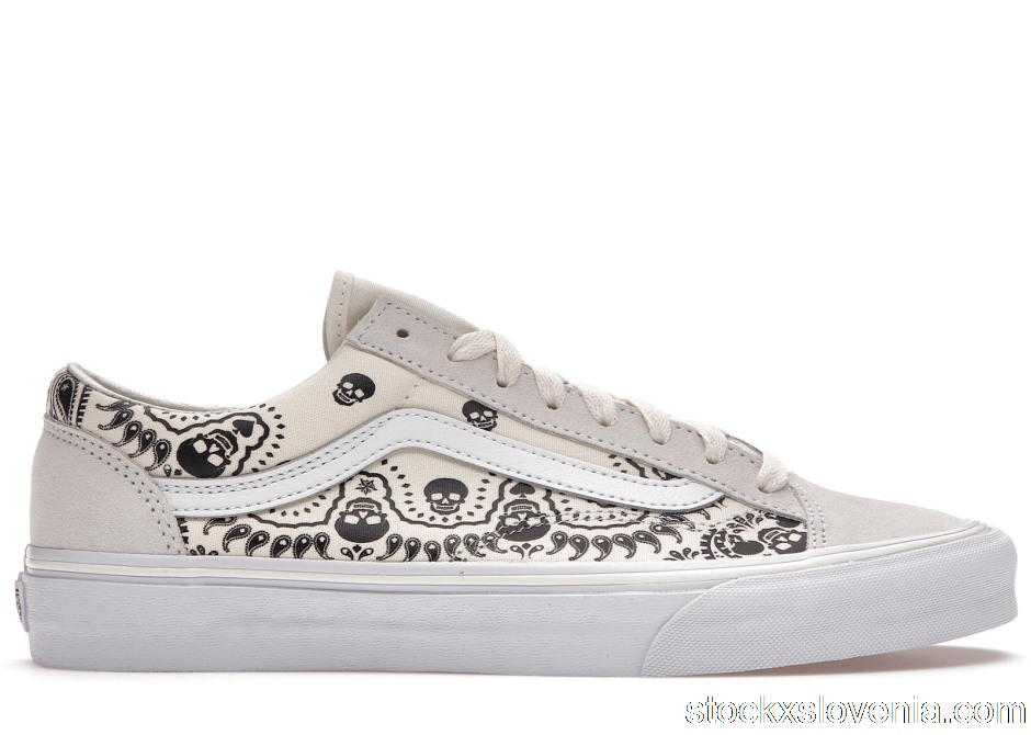Outlet Vans Style 36 Skull Bandana White Black VN0A54F642S