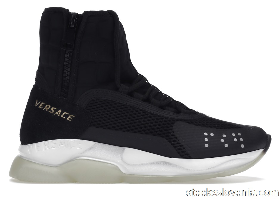 Outlet Versace Cross Chainer High Black White DSU7430-DTP2G_D41