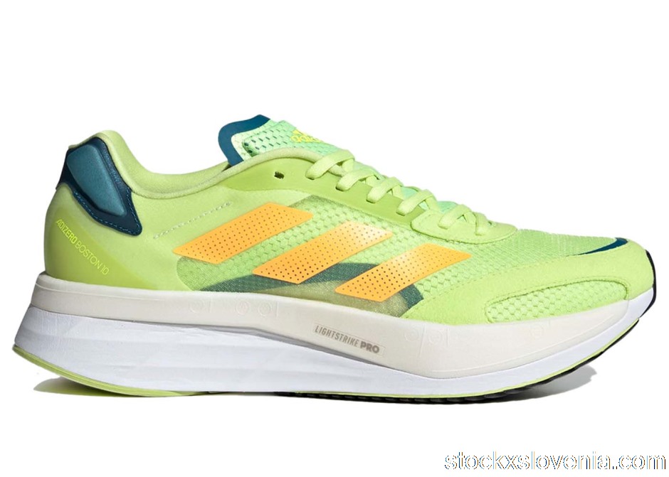 Outlet adidas Adizero Boston 10 Pulse Lime Flash Orange Teal GY0927