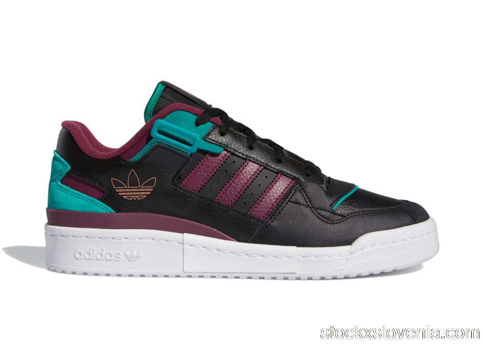 Outlet adidas Forum Exhibit Low Black Crimson Green H01912