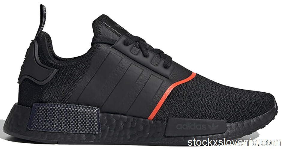 Outlet adidas NMD R1 Core Black Solar Red Line EE5085