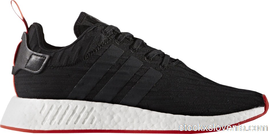 Outlet adidas NMD R2 Core Black Red Two Toned BA7252