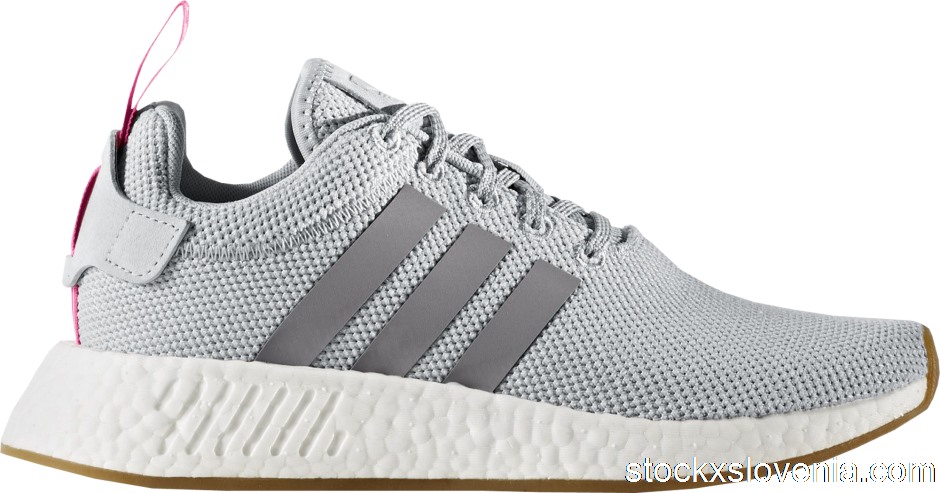 Outlet adidas NMD R2 Grey Shock Pink (W) BY9317